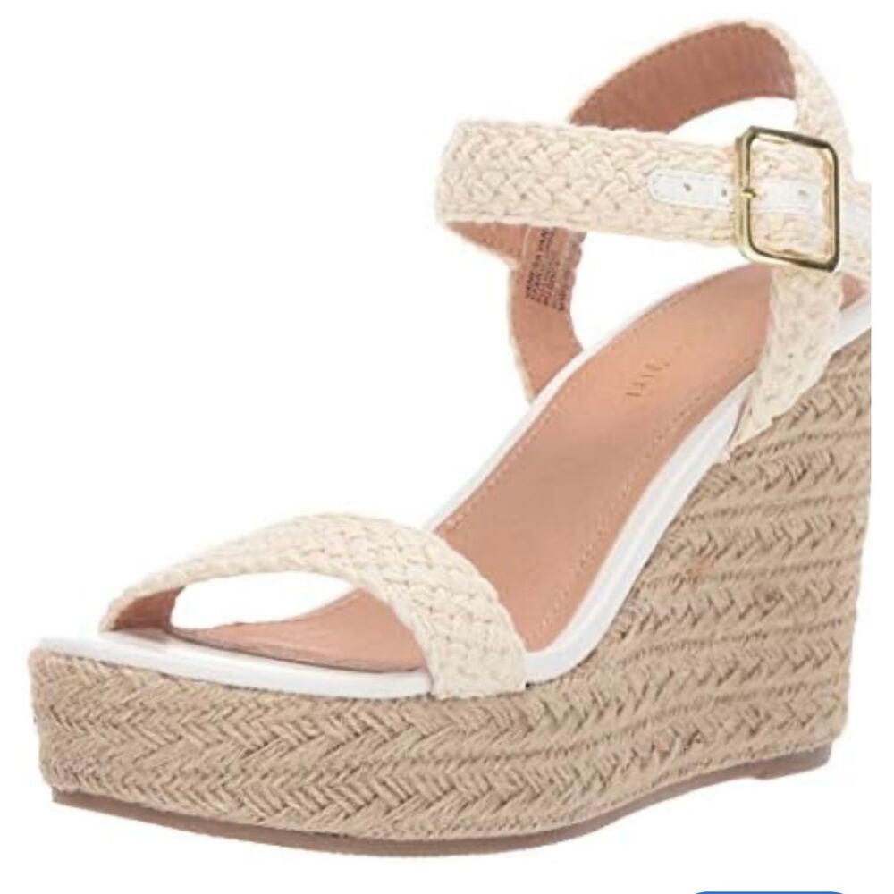 New Madden Girl VANESA Espadrill Wedge Sandals Womens Shoes Size 8.5 White